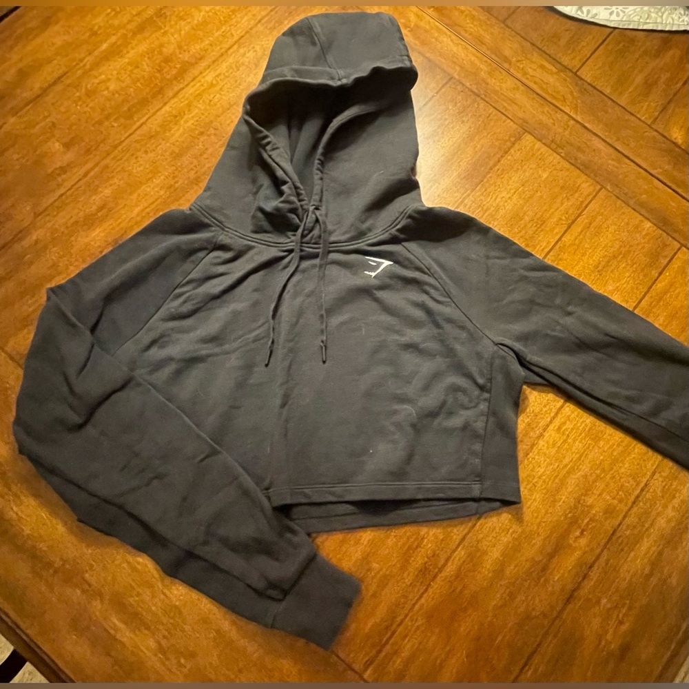 Gymshark black crop hoodie